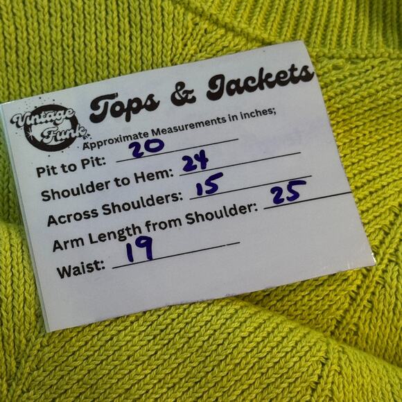 LOFT 100% Cotton Turtleneck Sweater Women’s M Neon Yellow Chunky Knit Bright - Picture 9 of 9